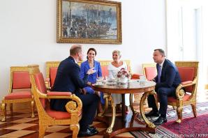 Warszawa: Pożegnanie Księcia i Księżnej Cambridge w Belwederze, po trzydniowej wizycie w Polsce