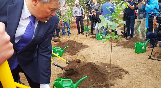 Kazachstan: Polski Dzień Lasu. Ponad 200 drzew z Polski posadzili w Astanie komisarze pawilonów narodowych EXPO 2017